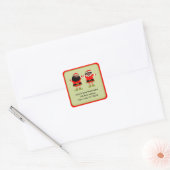 Kerstnamenadreslabels Vierkante Sticker (Envelop)