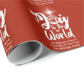 Kerstnatinativiteit Joeit tot de Wereld Rood en Wi Cadeaupapier (Rol Hoek)