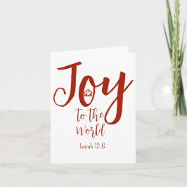 Kerstnatinativiteit Joeit tot de Wereld Rood en Wi Feestdagen Kaart