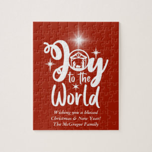 Kerstnatinativiteit Joeit tot de Wereld Rood en Wi Legpuzzel