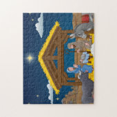kerstnativescherm met Baby Jesus Legpuzzel (Verticaal)