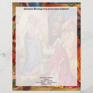 Kerstnativeschermwasmachines Briefhoofd