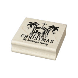 kerstnativiteit Merry kerstfamilienaam Rubberstempel