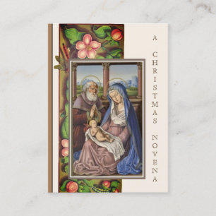 kerstnativiteit Novena Jesus Mary Heilige Kaart Visitekaartje