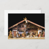 kerstnativiteitsscène bedankkaart (Voorkant / Achterkant)