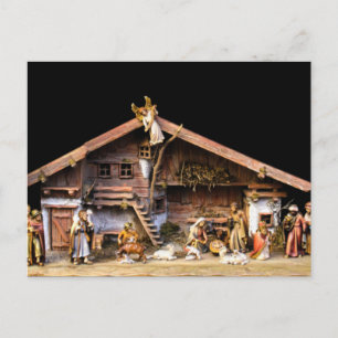 kerstnativiteitsscène briefkaart