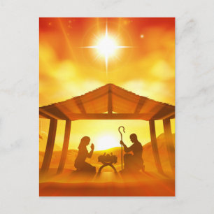 kerstnativiteitsscène feestdagenkaart