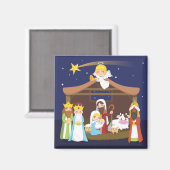 kerstnativiteitsscène magneet (Voorkant / Achterkant)