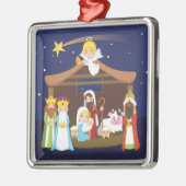 kerstnativiteitsscène metalen ornament (Links)