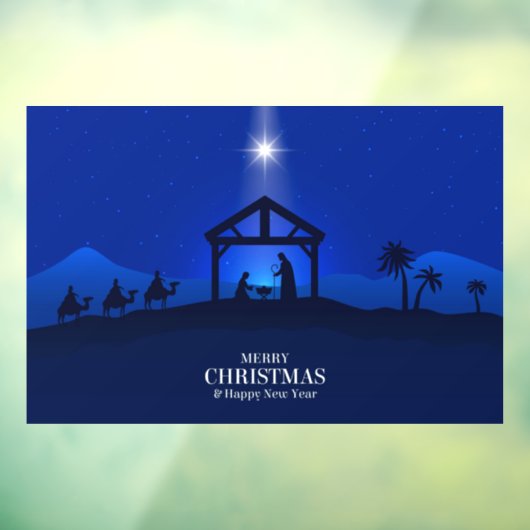 kerstnativiteitsscène raamsticker (Vel 3)