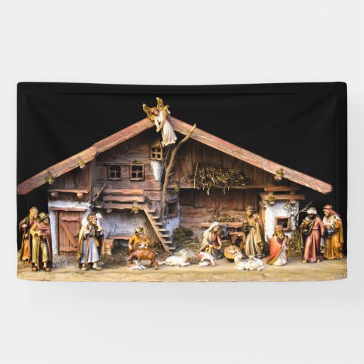 kerstnativiteitsscène spandoek (Horizontaal)
