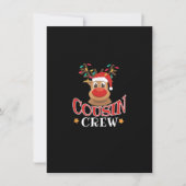 Kerstneef Crew Funny Reindeer Matching Paja Kaart (Voorkant)