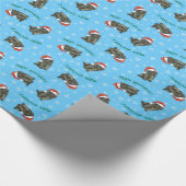 KerstNewfoundland Cadeaupapier (Hoek)