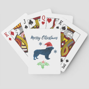 KerstNewfoundland Dog Pokerkaarten