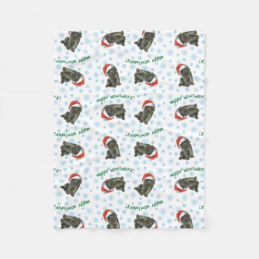 KerstNewfoundland Fleece Deken (Voorkant)