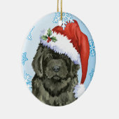 KerstNewfoundland Keramisch Ornament (Rechts)