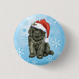 KerstNewfoundland Ronde Button 3,2 Cm