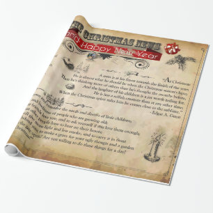 kerstnieuws, glanzend papier, 30 x 6 inch cadeaupapier
