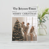 Kerstnieuwsbrief van de krant: terugblik op het af feestdagenkaart (Staand voorkant)