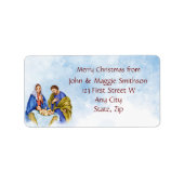 Kerstnitraatscène Eigen berichtlabel Etiket (Voorkant)