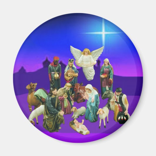 Kerstnivaty scene Magnet Magneet (Voorkant)