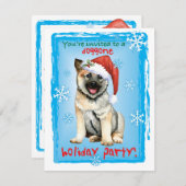 KerstNoors Elkhound Feestdagenkaart (Voorkant / Achterkant)