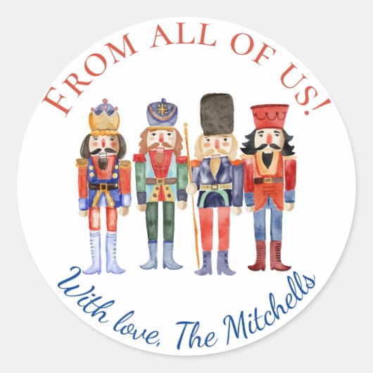 Kerstnootkraker Ronde Gift Tags (Voorkant)