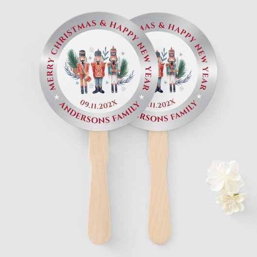 kerstnootmuskaten samenstelling 4 handwaaier (Voorkant en achterkant)