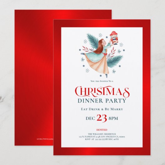 Kerstnootmuskietenfeestfeest Kaart (Voorkant / Achterkant)