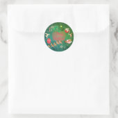 Kerstnostalgie ronde sticker (Tas)