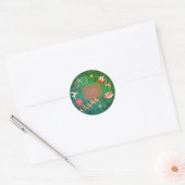 Kerstnostalgie ronde sticker (Envelop)
