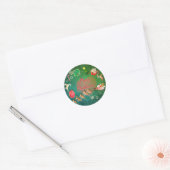 Kerstnostalgie Ronde Sticker (Envelop)