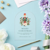 Kerstnotenkraker groen feest acryl uitnodigingen (Insitu (Huwelijk))