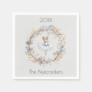 Kerstnotenkraker Waterverf Ballerina Servet