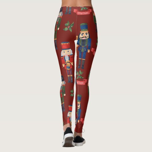 kerstNutcracker Funny Soldaat Leggings (Achterkant)