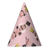 kerstNutcracker Hand Drawn Pink Soldaat Feesthoedjes (Achterkant)