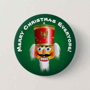 kerstNutkraker Speelgoed-Soldaat-Cartoon Ronde Button 5,7 Cm