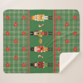 KerstNutkrakers Sherpa Fleece Blanket Sherpa Deken (Voorkant (horizontaal))