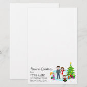 Kerstochtend briefpapier schrijven (Voorkant / Achterkant)