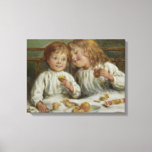 Kerstochtend (door Joseph Clark) Canvas Afdruk