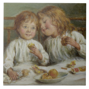 Kerstochtend (door Joseph Clark) Tegeltje