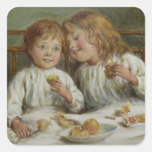 Kerstochtend (door Joseph Clark) Vierkante Sticker