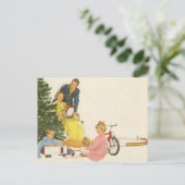 Kerstochtend Feestdagenkaart (Staand voorkant)