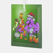 KerstOctopus Cook Glass Ornament (Voorkant links)