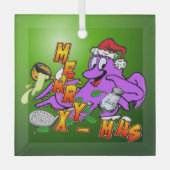 KerstOctopus Cook Glass Ornament (Voorkant)