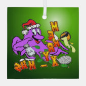 KerstOctopus Cook Glass Ornament (Achterkant)