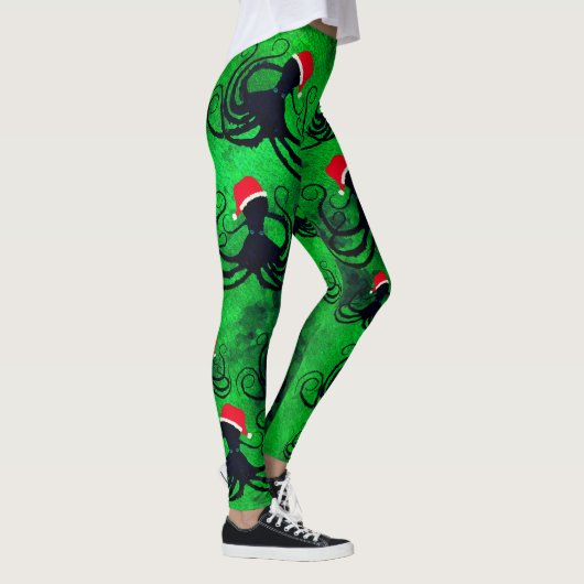 Kerstoctopus - Leggings (Rechts)