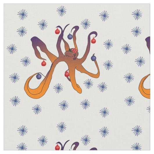 Kerstoctopus Stof (Close Up)
