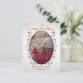 kerstolie en bessen briefkaart (Staand voorkant)