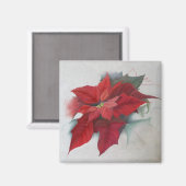 kerstolie van Poinsettia Magneet (Voorkant / Achterkant)